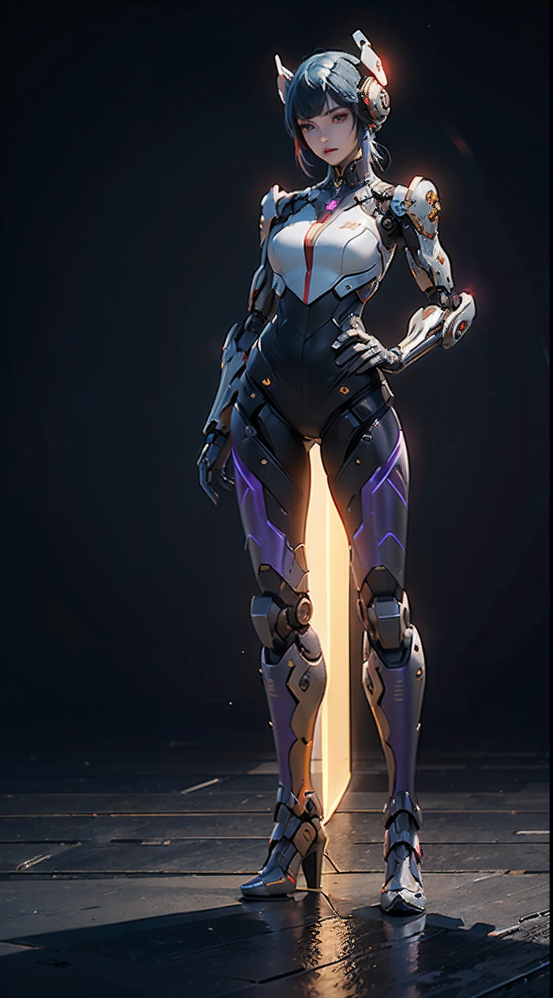 (Stand and pose full-body:1.5), Full body image of an alien robot with red eyes and a bird's head, (Extremely detailed CG Unity 16k wallpaper:1.1), (Colorful:1.2), Dynamic Angle, (Noise Removal Strength: 1.45), Side lighting, Lifelike texture, Glowing light, hyper HD, Award-Awarded,Purple is the main color