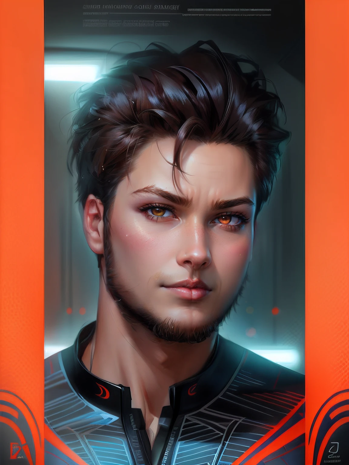 (Award Winning Digital Artwork:1.3) of (Sketch:1.3),(Energetic:1.3) Spidey, EmmaRob,CGSociety,ArtStation,(Saturated:1.3),(close portrait:1.3),(Feminine:1.4),(beautiful:1.4),(attractive:1.3),handsome,calendar pose,perfectly detailed eyes,studio lighting,thematic background
