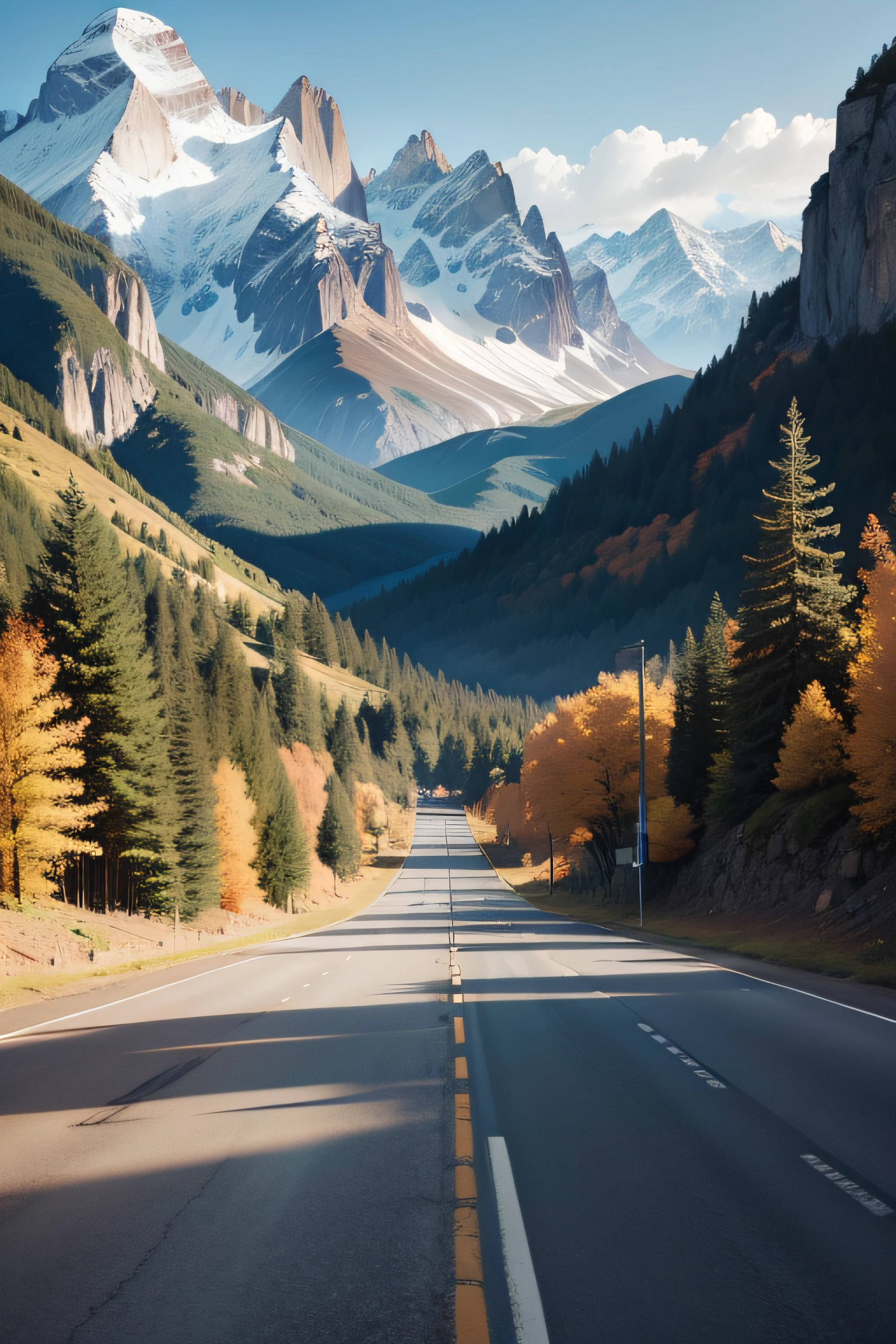 Roads in the mountains