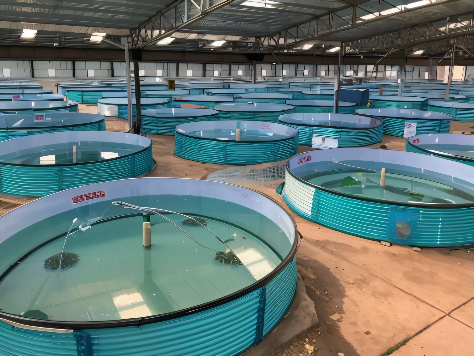 Greenhouses、Aquaculture plants、artificial、glasshouse、The fish、shrimps、