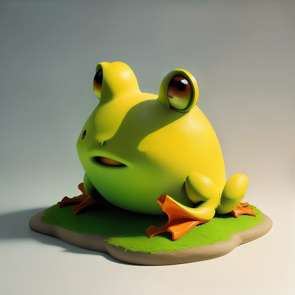 A toad,Clay material,Minimalist,Abstract,Escultura