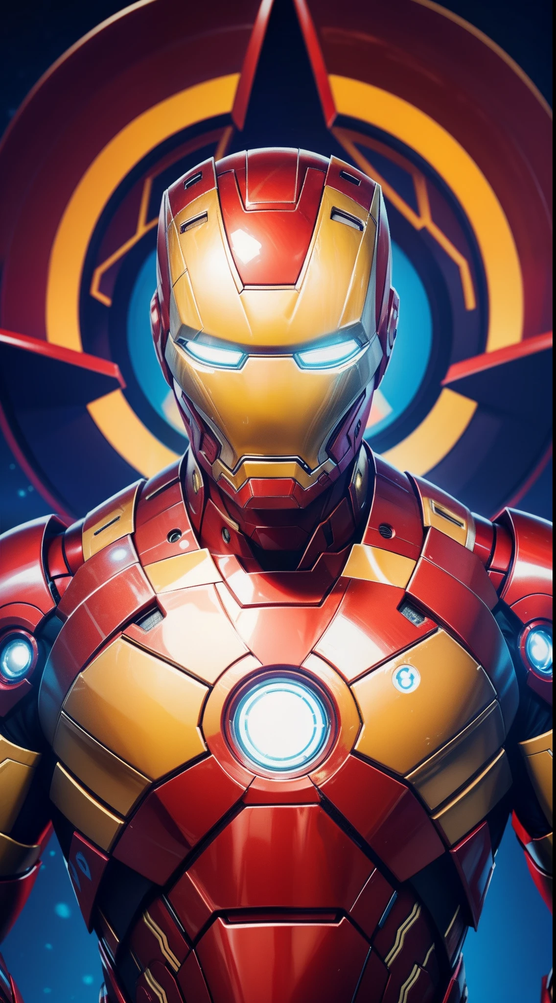 Iron Man Каратель из комиксов Marvel, Masterpiece, Best Quality, abstract, Psychedelic, Neon, (honeycomb pattern), (creative:1.3), Sy3, SMM, fantasy00d
