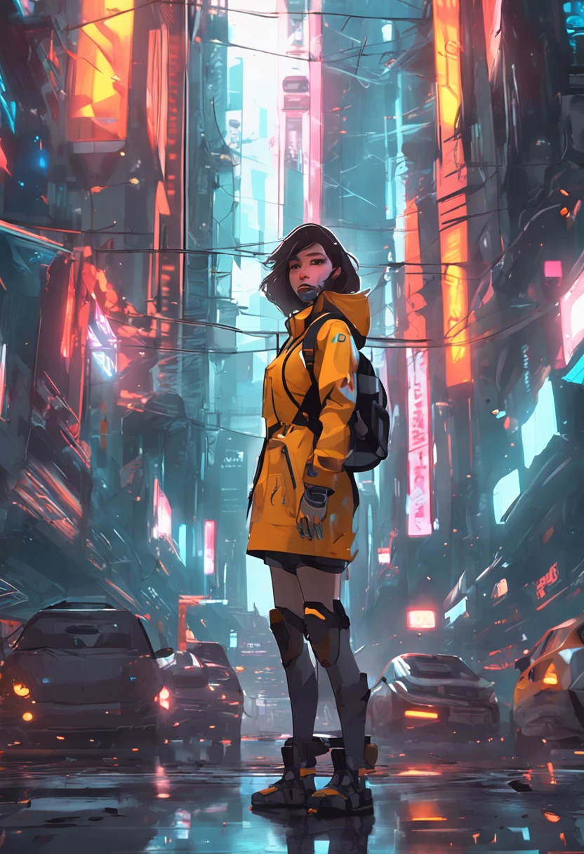 A Chinese named Chinese named Astronaut named MR.G, with a gentle personality, a sense of manner, a sense of justice, advocating science, loved exploration and adventureThe clothing, standing in front of a city square with full sense of future, the overall picture shows a warm and 2024 New Year atmosphere, IP blind box style 4K, high details, best quality, Pixar, Concept Art, Cyberpunk --auto --s2