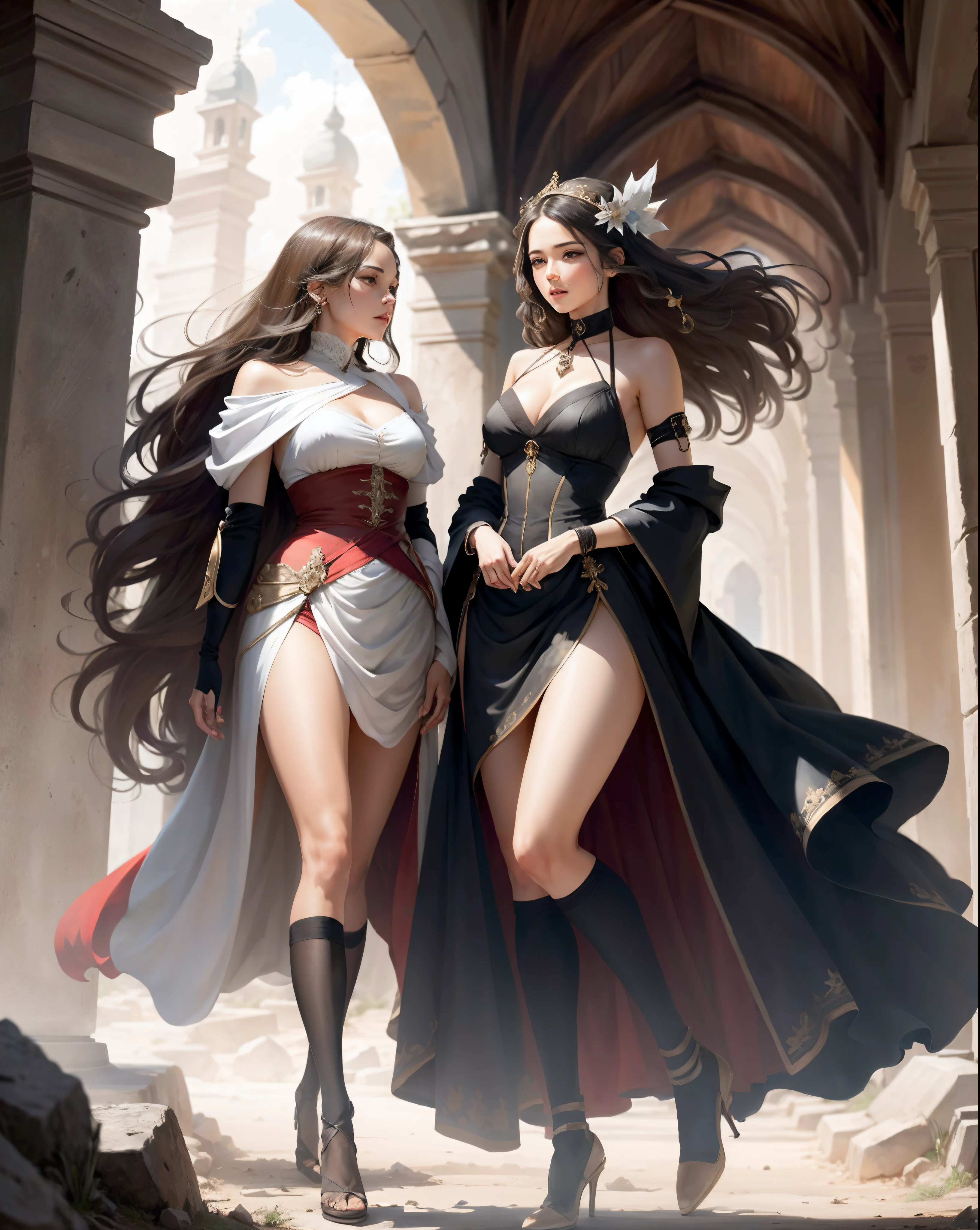 Beautuful Women,stocklings,long leges,ancient wind,
