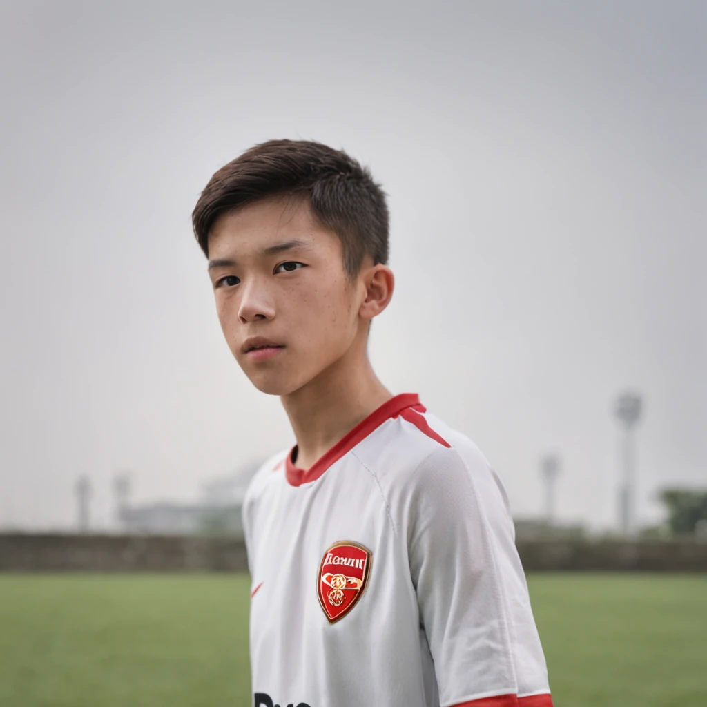 One height 1.75m 12-year-old Chinese teenager,Wearing the number 7 shirt of the Portuguese national football team,(((((Use snaps to capture the moment when teenagers play soccer:10))))),schoolboy,Strong and compact,The background is the players in the distance and the Old Trafford football stadium,(((Exercise full body photo:3))),Photoreality,photore,tmasterpiece,hentail realism,hentail realism,Photoreality,hight contrast,The photorealistic digital art trend is detailed and realistic in Artstation 8k HD HD, , best qualtiy, 超A high resolution, (真实感:1.4),A high resolution, A detailed, RAW photogr, sharp, rich colours,hyper realistic lifelike texture,dramatic lights