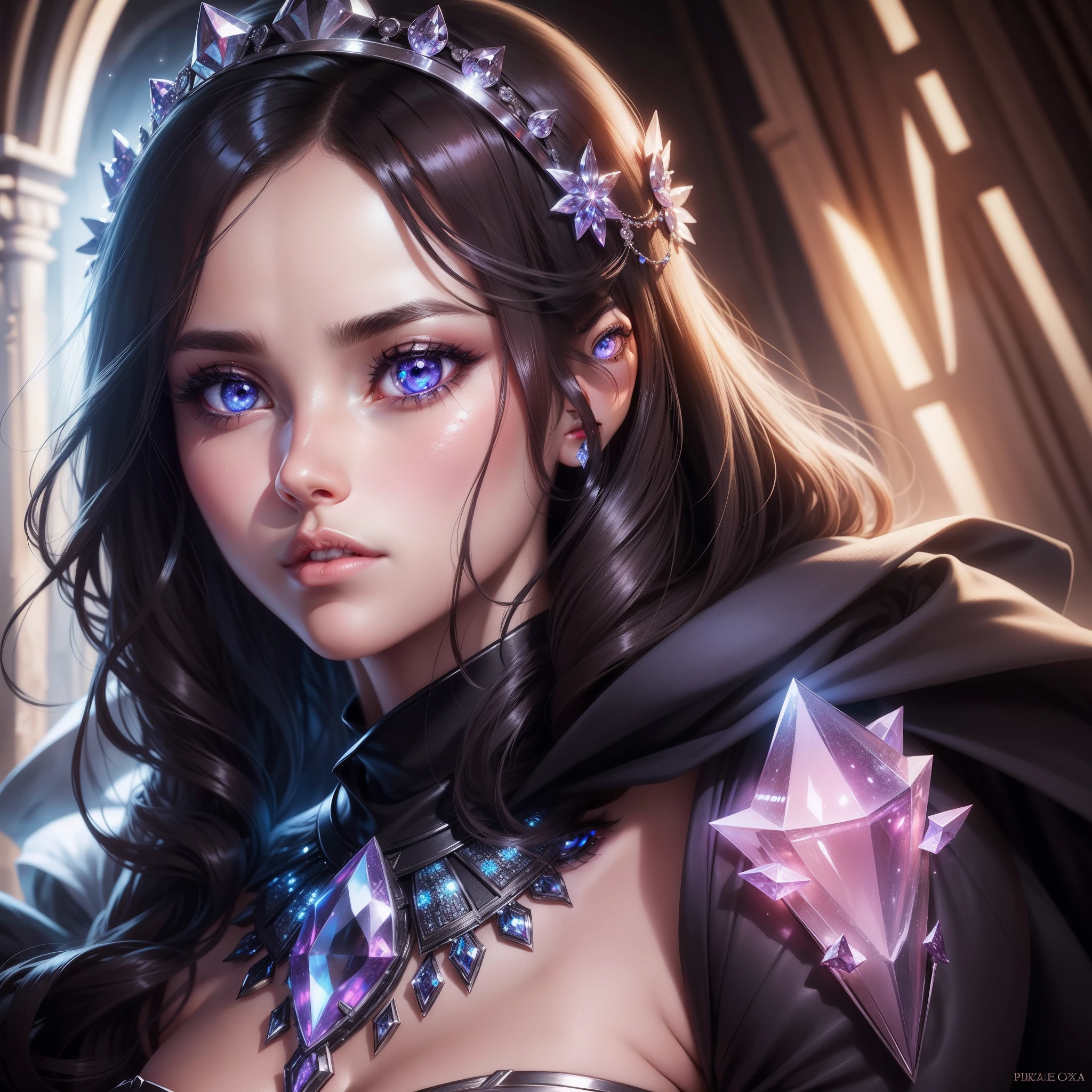 Very Beautiful princesse glowing eyes face portrait zoom sexy face sexy eyes sexy face sexy Mouth glowing crystal eyes hyper realistic super detailed portrait