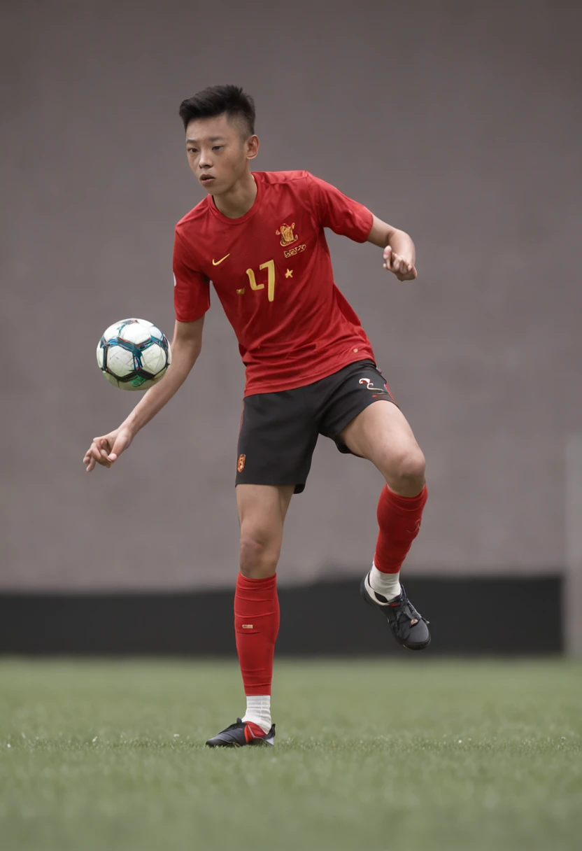 A height of 1.75m 12-year-old Chinese teenager,Wearing the number 7 shirt of the Portuguese national football team,Use snapshots to capture moments when teenagers play soccer,Use snapshots to capture moments when teenagers play soccer,Use snapshots to capture moments when teenagers play soccer,Boy student,Robust and compact,The background is players in the distance and the Old Trafford football stadium,Sports full-body photos,fully body photo,fully body photo,Photoreality,photore,tmasterpiece,hentail realism,hentail realism,Photoreality,hight contrast,The photorealistic digital art trend is detailed and realistic in Artstation 8k HD HD, A detailed, skin textures, ultra - detailed, realistic skin textures, best qualtiy, 超A high resolution, (真实感:1.4),, A high resolution, A detailed, RAW photogr, Sharp, author:Lee Jeffries Nikon D850 Film Stock Photo 4 Kodaport 400 Camera F1.6 shots, Rich colors, Ultra-realistic realistic textures, Dramatic lighting, unrealengine artstation cinestill 800 trends,