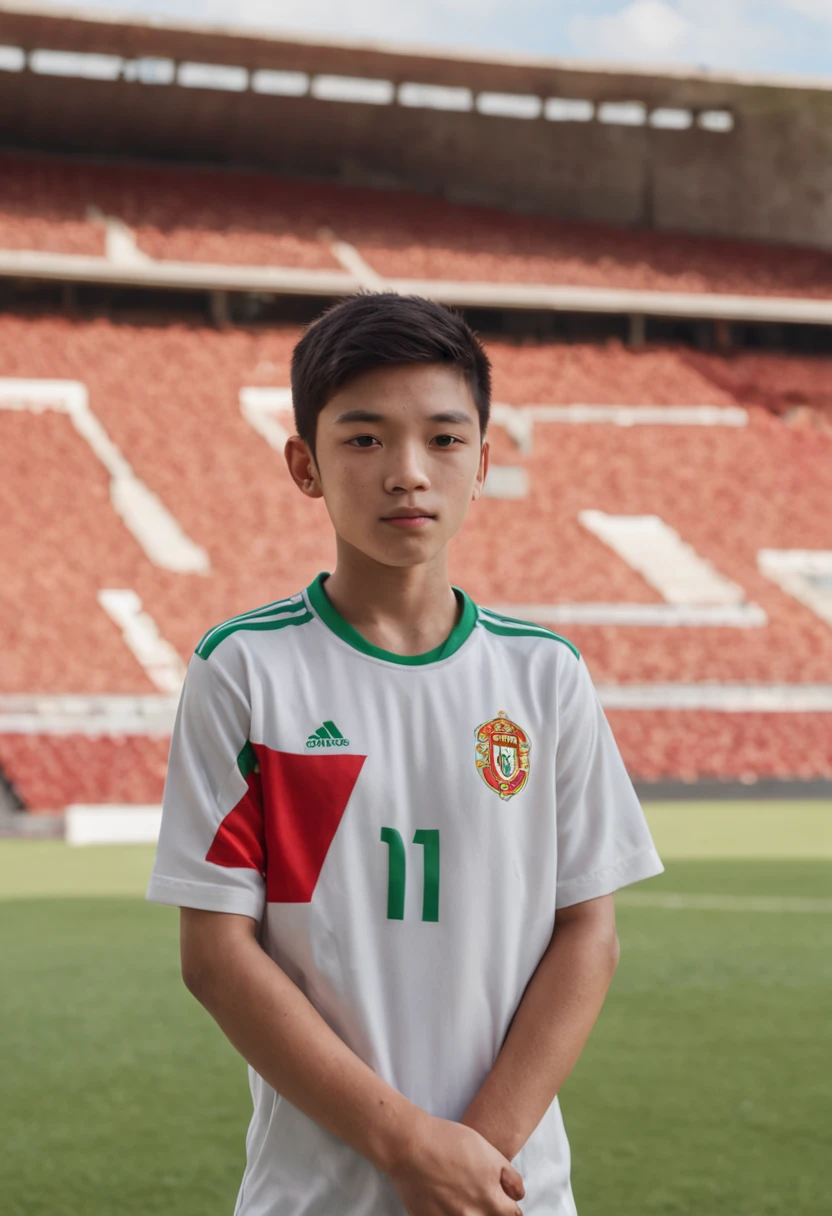 a height of 1.75m 12-year-old Chinese teenager,Wearing the number 7 shirt of the Portuguese national football team,,Wearing the number 7 shirt of the Portuguese national football team,,Wearing the number 7 shirt of the Portuguese national football team,Use snapshots to capture moments when teenagers play soccer,Use snapshots to capture moments when teenagers play soccer,Use snapshots to capture moments when teenagers play soccer,Boy student,The body is compact and strong,The background is players in the distance and the Old Trafford football stadium,Sports full-body photos,fully body photo,fully body photo,Photoreality,photore,tmasterpiece,hentail realism,Photoreality,hight contrast,The photorealistic digital art trend is detailed and realistic in Artstation 8k HD HD, A detailed, skin textures, ultra - detailed, realistic skin textures, best qualtiy, 超高分辨率, (真实感:1.4),A detailed, RAW photogr, author:Lee Jeffries Nikon D850 Film Stock Photo 4 Kodaport 400 Camera F1.6 shots, Rich colors, Ultra-realistic realistic textures, Dramatic lighting, unrealengine artstation cinestill 800 trends,