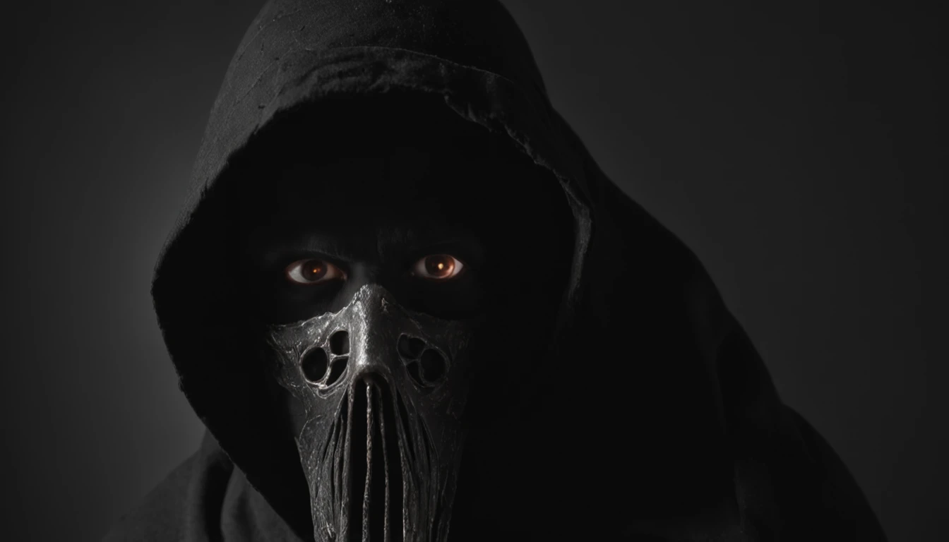 Shadowy Figure - Tall, cloaked, glowing eyes.
