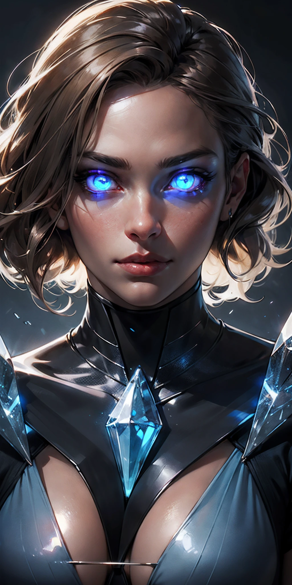 Very Beautiful Woman Face sexy face sexy eyes glowing eyes crystal eyes hyper realistic super detailed
