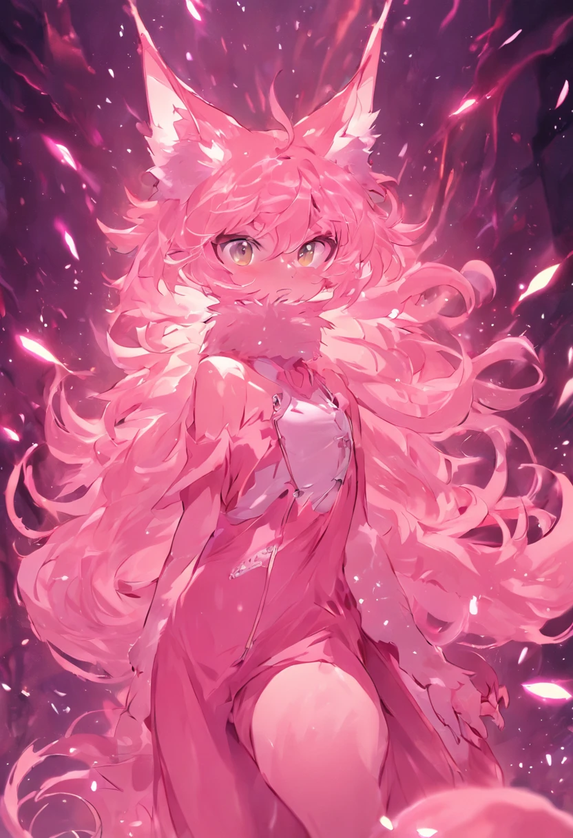 Furry female,catss,Whole body pink human
