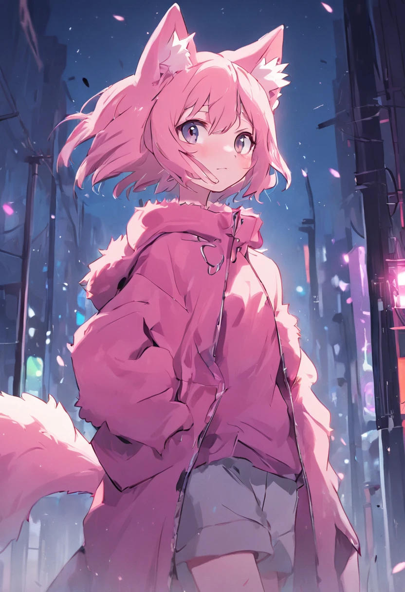 Furry female,catss,Whole body pink human
