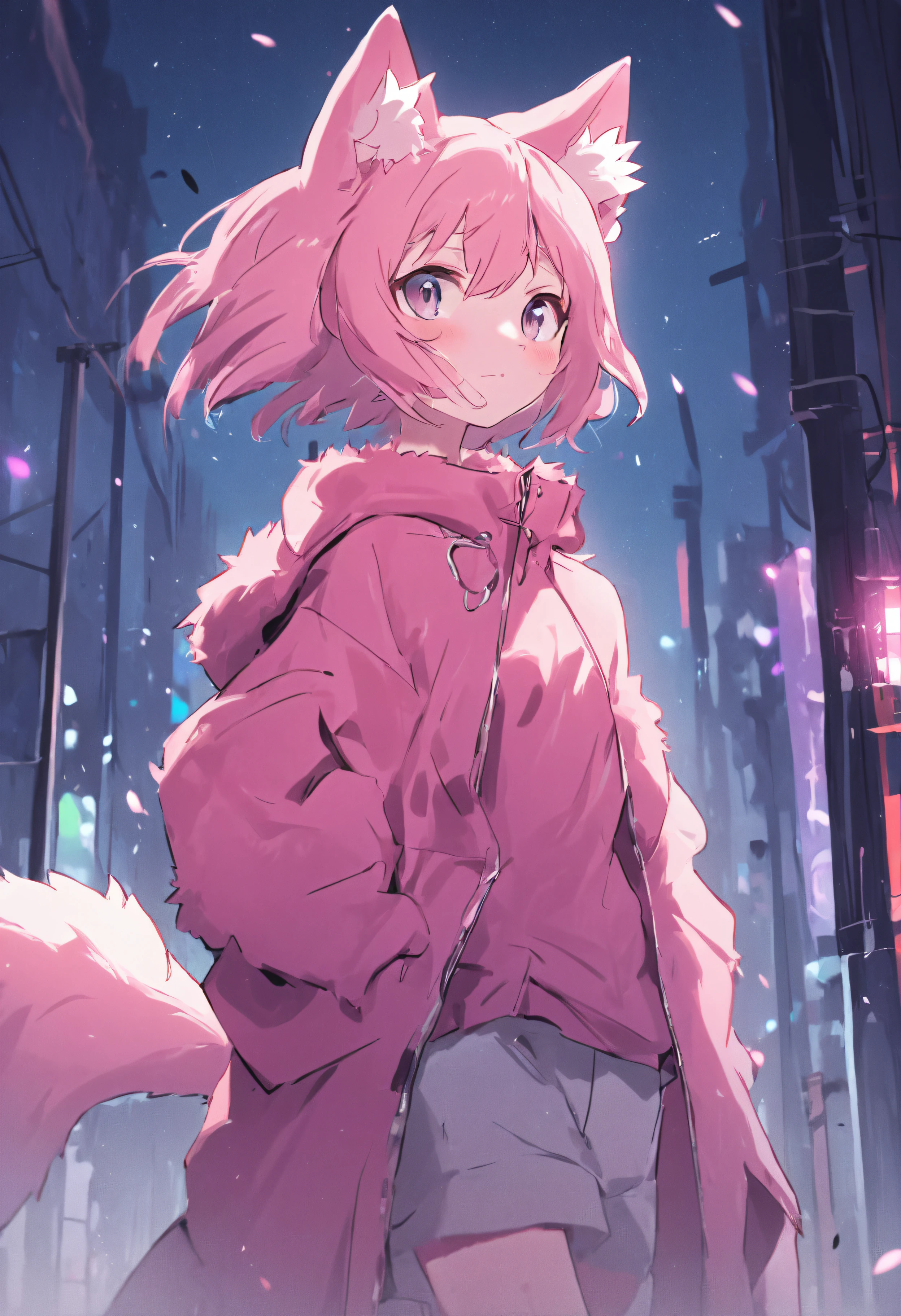 Furry female,catss,Whole body pink human