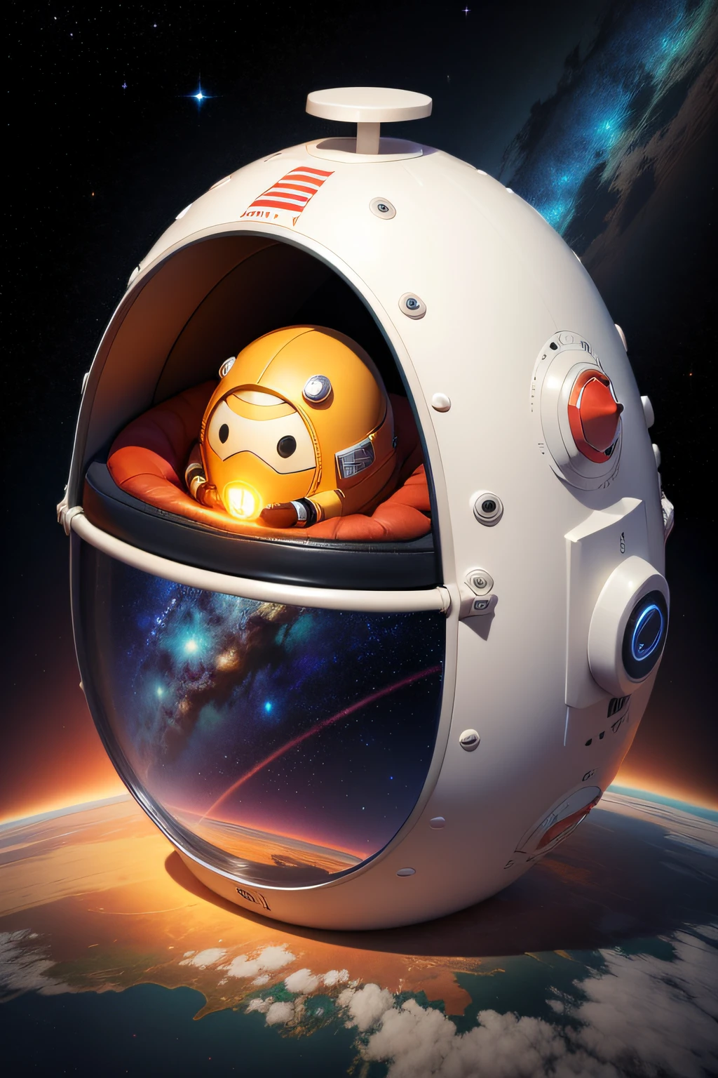 Hand warmer,cartoony,Space capsule