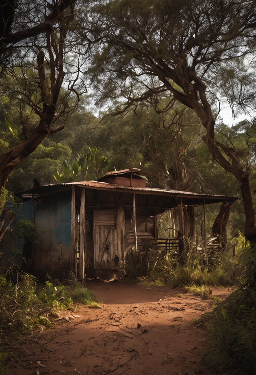 1 fazenda cercada por floresta
