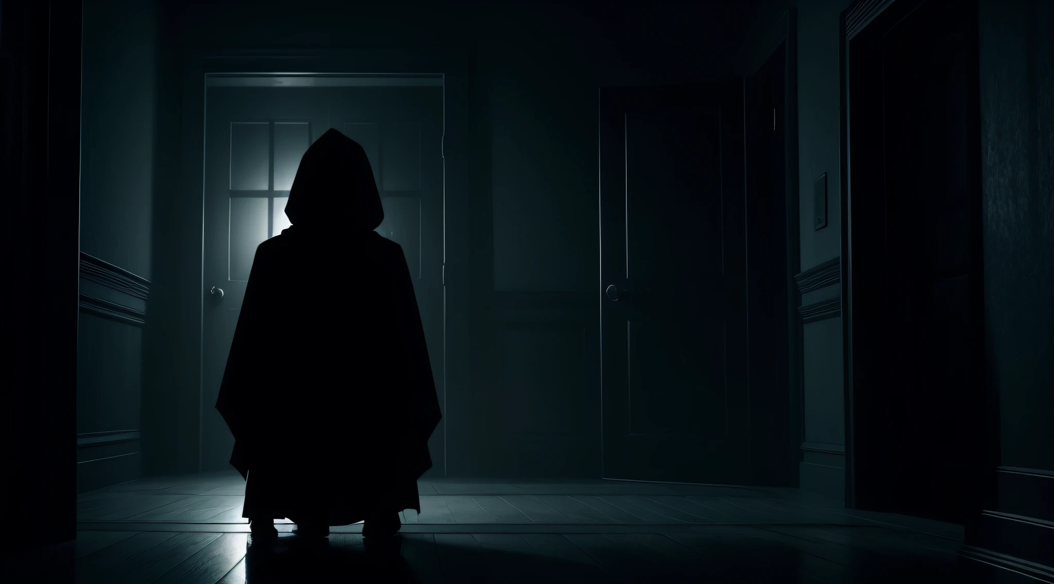 a haunting energy forcing people to join in a dark scary room 4k,ultra real