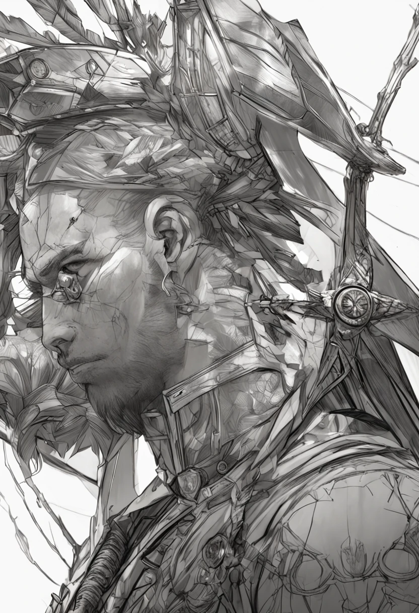 （Gray and dark style：1.1），，A male angel，The beam wrapped around his body，His feathered wings spread，There is a golden halo on the head，musculous，sbeard，mascular，tmasterpiece，best qualtiy，complexdetails，absurderes，highdetailRAWcolorphoto，highly  detailed，Harsh lighting，cinmatic lighting，Detailed eyes，Clear pupils，contrast，textureskin，Cold skin pores， hard light， gigapixel， visible to the feet， Flawless Face， 8k解像度， big breasts beautiful， cinematic ligh， ellegance， hyper realisitc， rendering by octane， unreality， High- sharpness， 8k解像度， highly  detailed， 8K  UHD， profesional lighting， フォトンマッピング， ラジオシティ， physically-based renderingt， s the perfect face， Detailed face and body， Award-winning photography， detailed face with， The light from the back window is backlighted， hyper realisitc， Ray traching， Strong gaze， cinmatic lighting