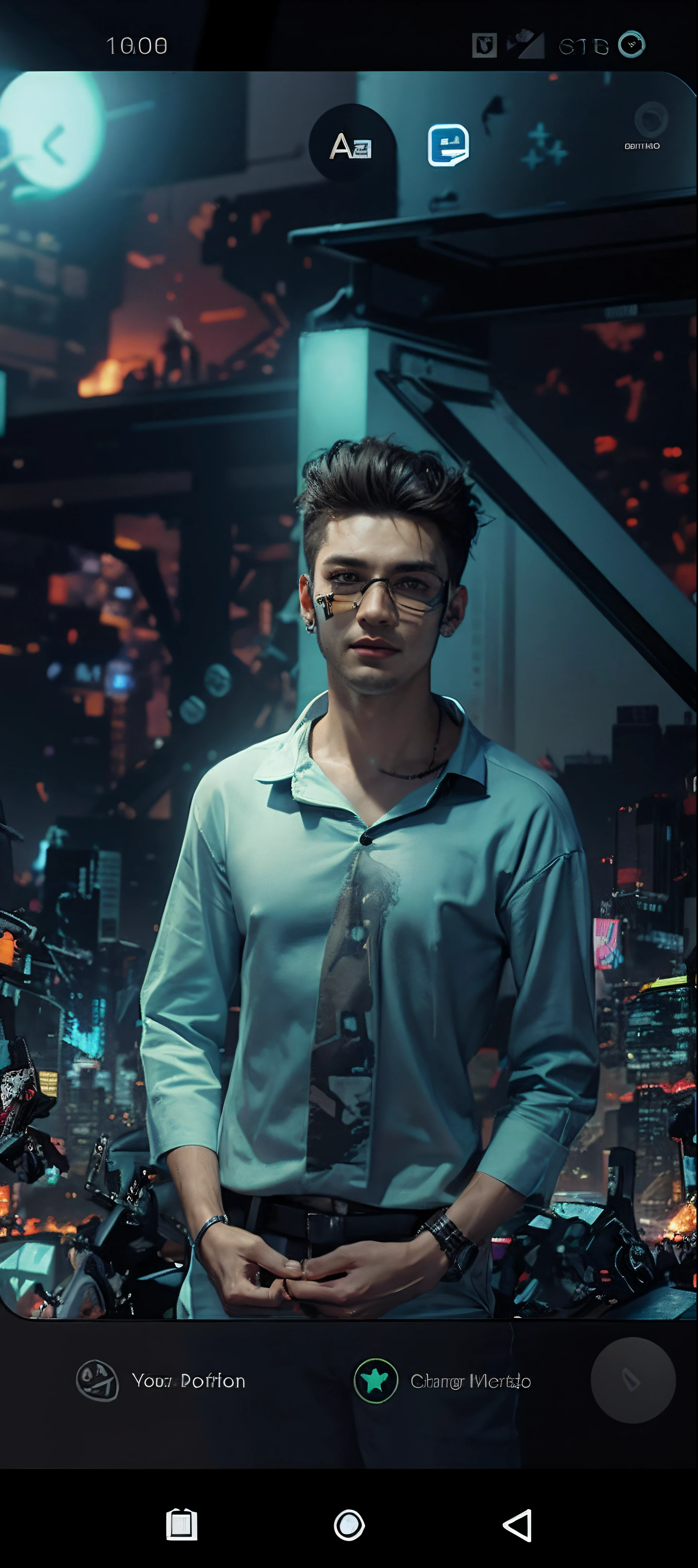 Background change, shirt change , cyberpunk background, handsome boy, realistic face,8k, ultra realistic