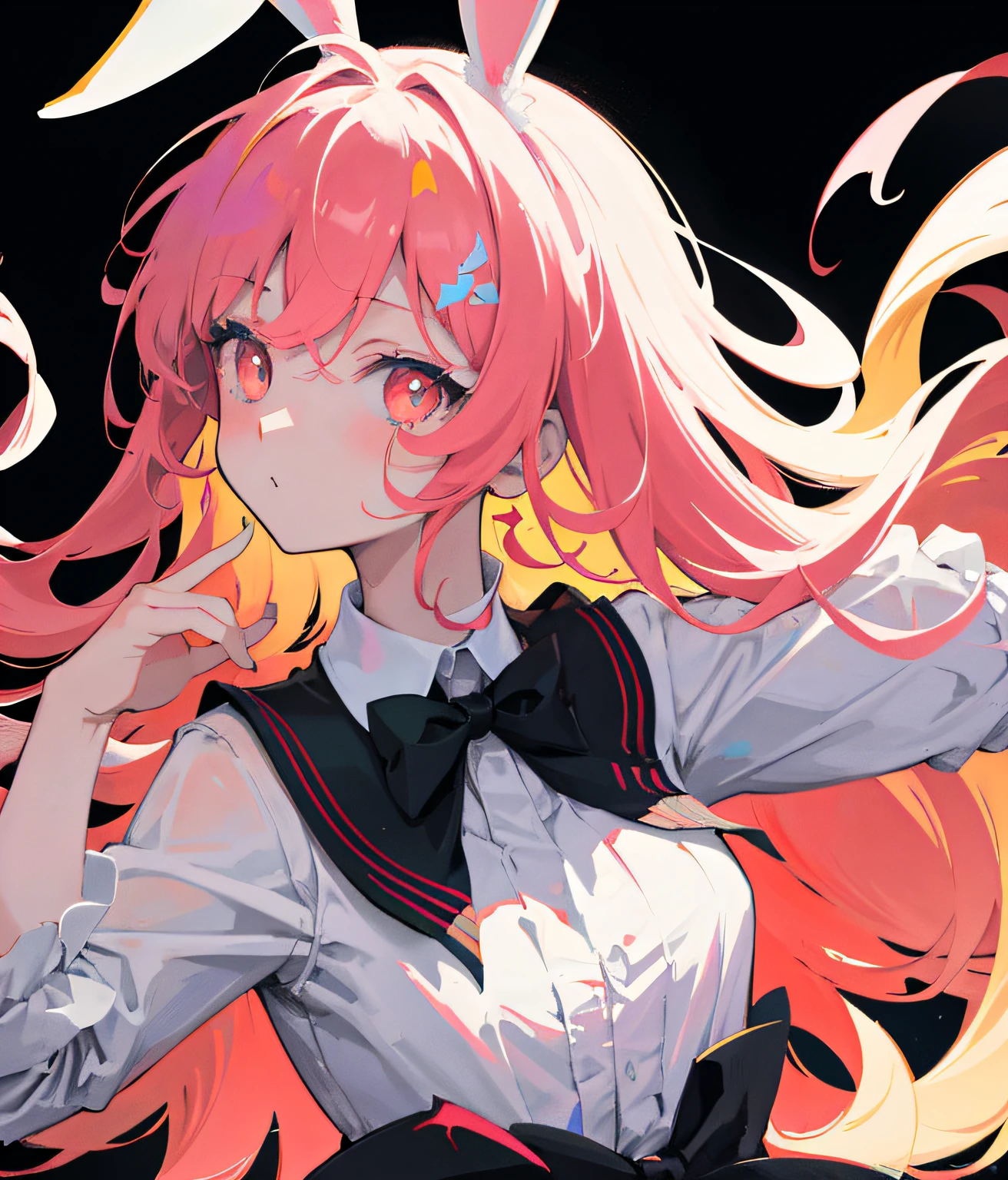 (Flat Color:0.9),(Colorful:1.1),(Masterpiece:1,2), Best Quality, Masterpiece, High Definition, Original, Very Detailed Wallpaper, Viewer's View,,,1girl,Solo,Bunny Girl,Portrait