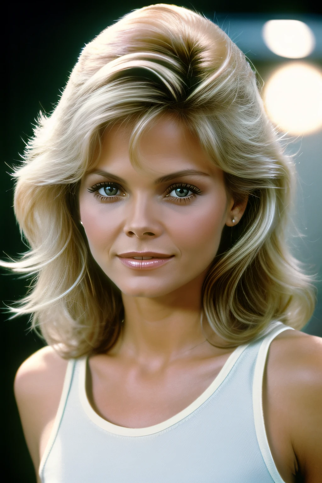 accurate, textured skin, makeup, 30-year-old Michelle Pfeiffer, 1980s, young, smile, taken in 1980s