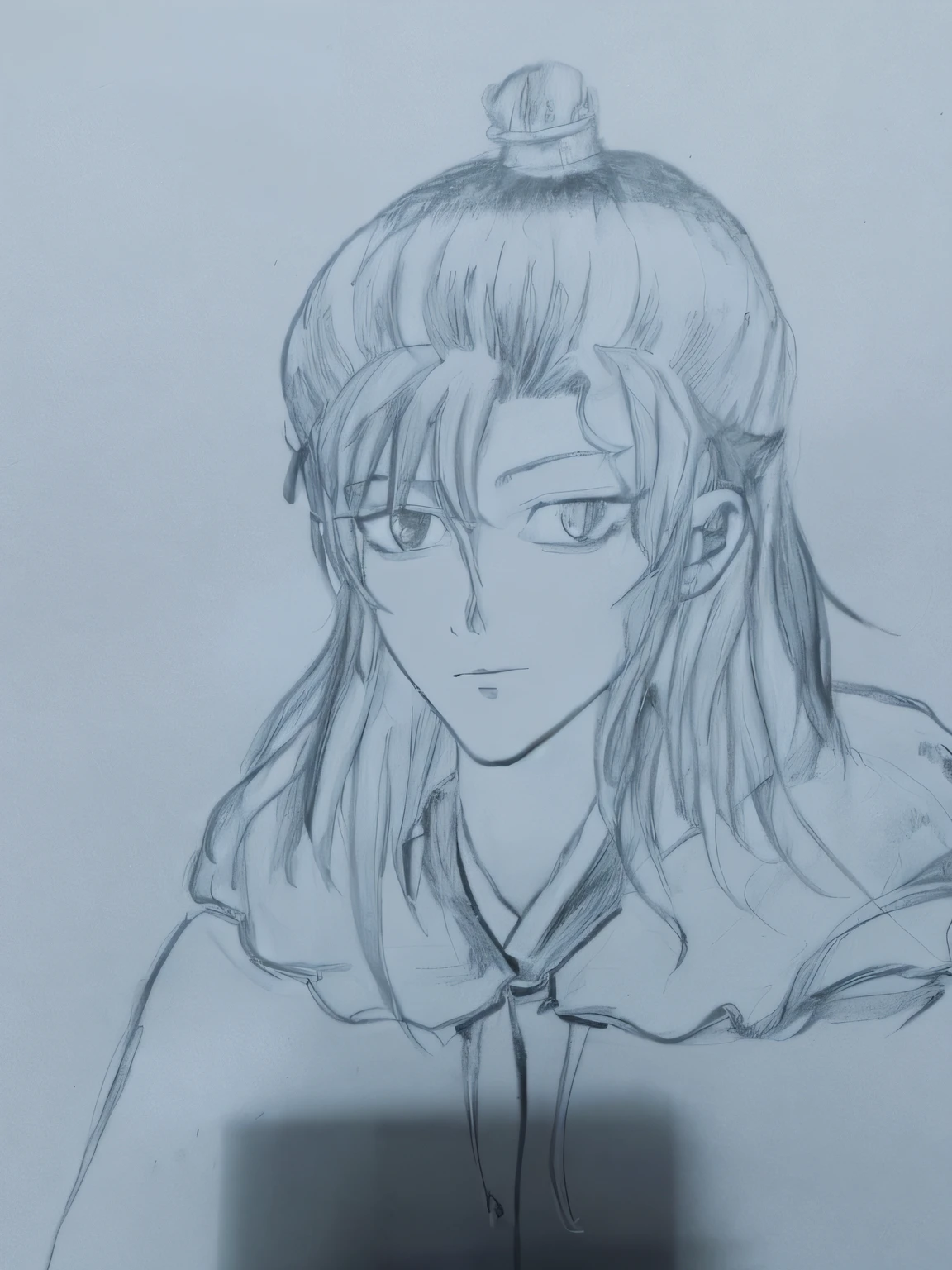Painting of a girl with glasses and a hoodie, anime shading), an anime drawing, anime shading, anime sketch, Anime Paintings, inspired by Taiyō Matsumoto, anime figure, anime style drawing, anime style character, as an anime character, inspired by Matsumura Goshun, inspired by Kusumi Morikage, comic drawing, male anime character