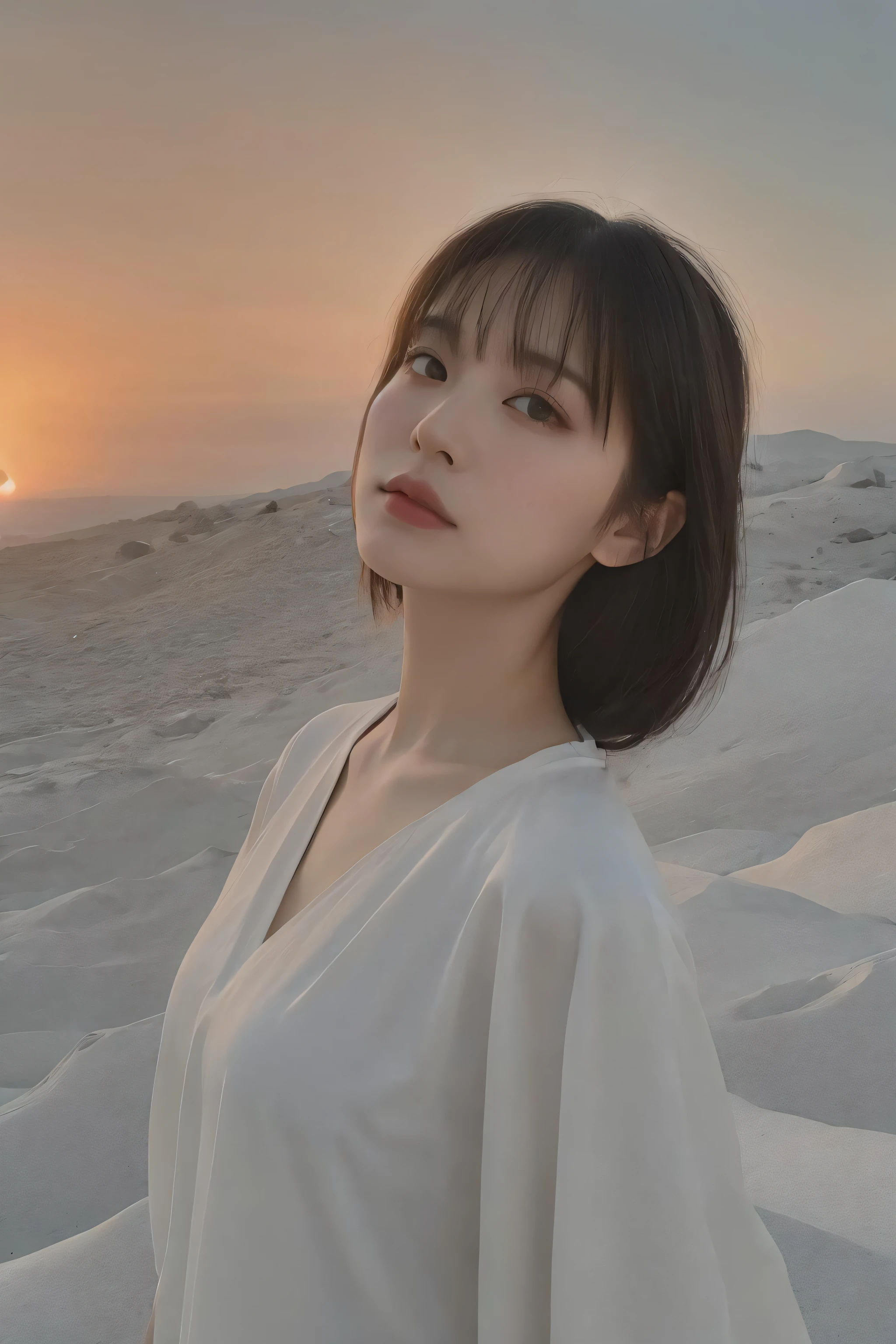 best quality,masterpiece,1girl of a Imaginative Macanese Female Page,Crude hair,background is Unique The Tablets of Stone,at Sunrise,Cel shaded,anaglyph effect,ultra high res,Extremely Detailed Official Unity 8K Wallpapers,ultra high res,ultra high quality,