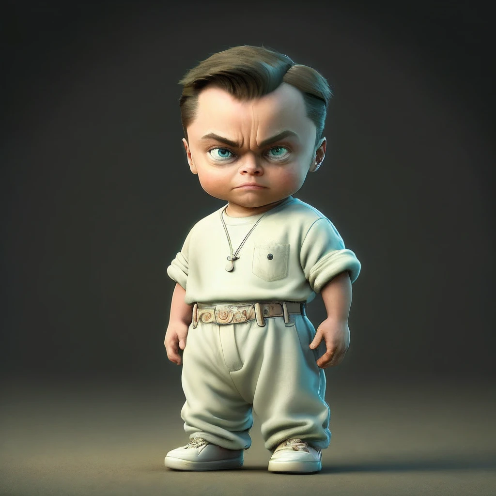 cbzbb, leonardo di caprio,charachter,cute, little, beautiful, Devian Art, Trending Artstation, Digital Art, Detailliert, Cute, Realistisch, Humanoid, Character, Tiny,Cinematic Sho,Cinematic Lights,Elon Musk, Looks happy
