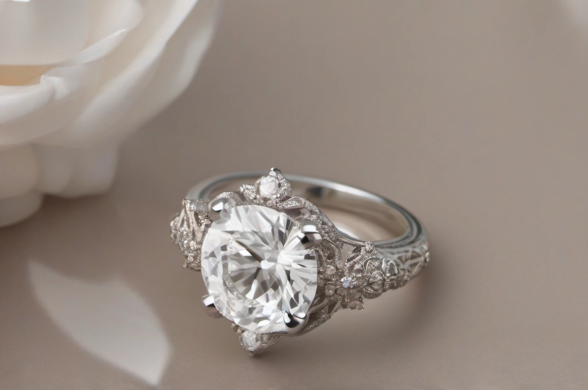 "a unique and exquisite ring with intricate details, reflecting elegance and craftsmanship."