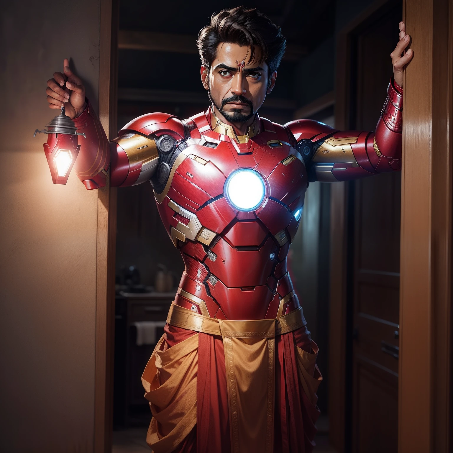 Iron Man in Dhoti realistic