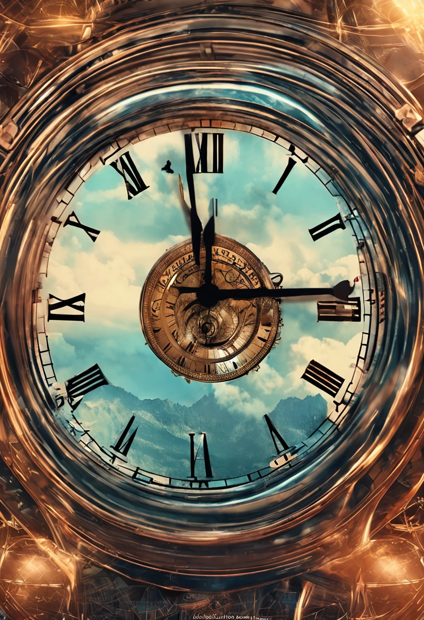 Arafed image of a watch with a tardist and a tardist, Tema Viagem no Tempo, ancient mystic time lord, Viaje no Tempo, viajantes do tempo, Viagem no tempo, viajante do tempo, Viagem no Tempo, Time travel machine, time does not exist anymore, urdidura do tempo, Beeple e Jean Giraud, Background time vortex, time machine