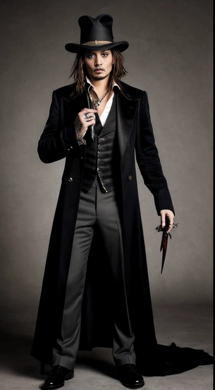 Masterpiece, Johnny Depp, Vampire Costume, Darkness, Bat Moon