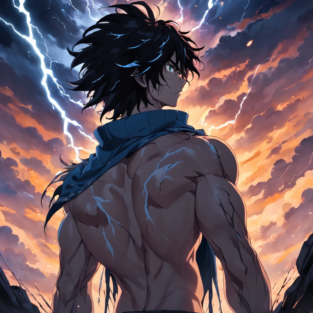 Men, Darkcurlhair, thunder, scar, woud