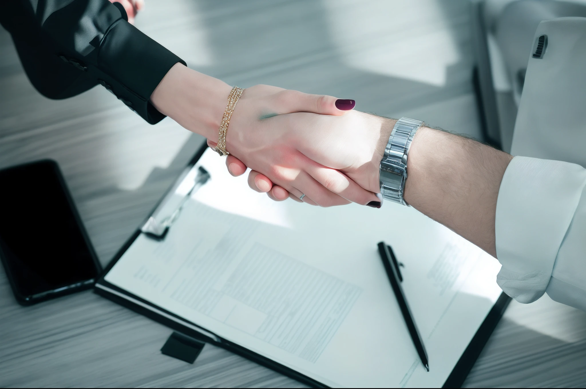 someone is shaking hands with a man in a suit, shaking hands, detailed professional photo, high res, by Julian Allen, professional detailed photo, high contrast, detailed picture, selling insurance, by Walenty Wańkowicz, trustworthy, by Emma Andijewska, marketing photo, document photo, professional image, by Stefan Gierowski