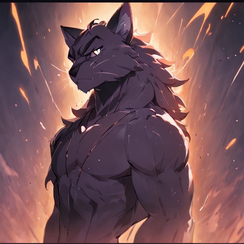 4K, high resolution, Best quality, Masterpiece, perfect colors, perfectly shaded, Perfect lighting, posted on e621, (by Chunie), Furry, anthro, Furry art,Middle-aged and elderly males,Big back,Black and white hair,stubbles,Handsome face,wind coat,Business suit,围巾,cigars,Male Black Panther,Loose facial muscles,Majesty