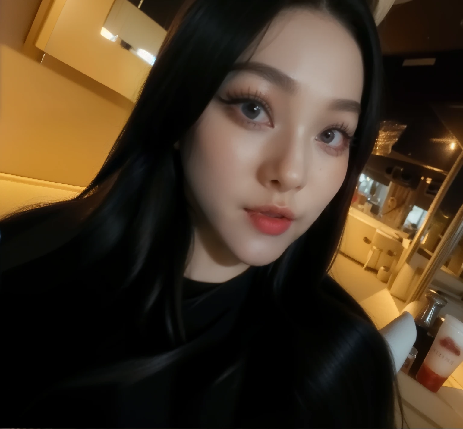 (8k, 4k, best quality, highres, ultra high res:1.1), (masterpiece, realistic, photo-realistic:1.1), 1girl, face, close-up, twintails, blonde hair, black eyes, red lips, (looking at viewer:2), absurdly long hair, long eyelashes, eyeshadow, small face, big eyes,
bare shoulders,
high contrast,