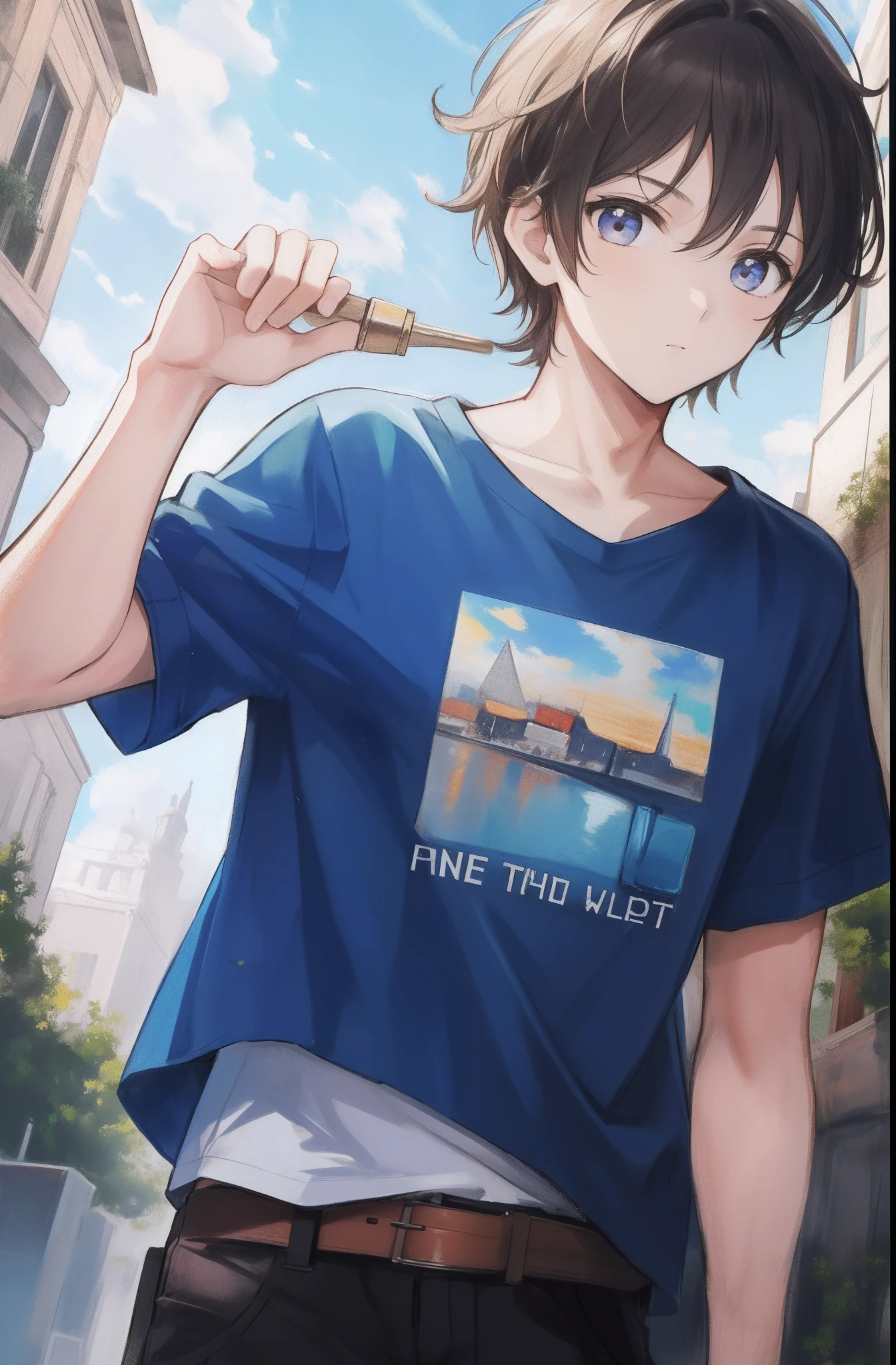 Same picture but with a full body view of the boy