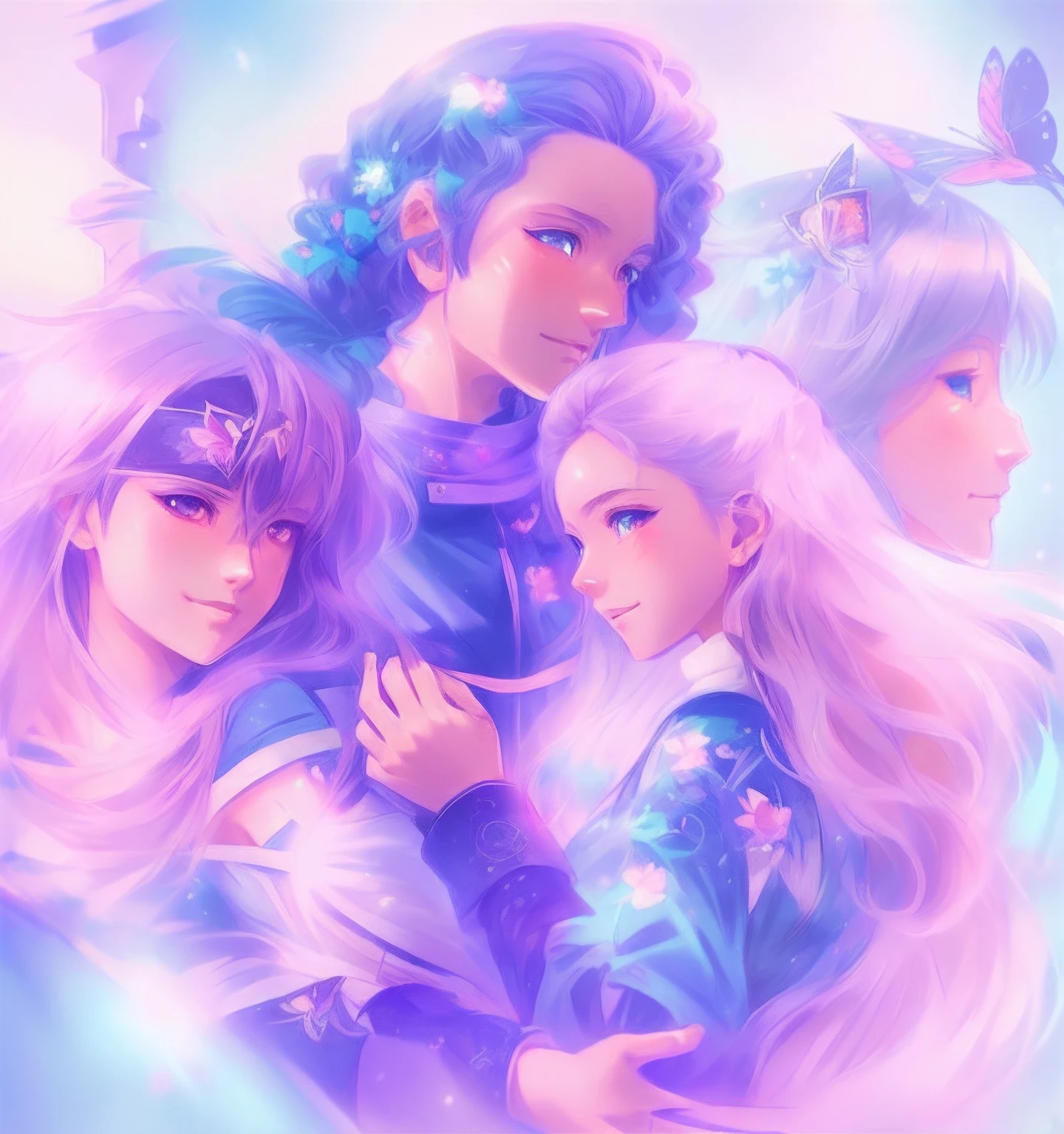 Anime girl with blue eyes and butterfly hair, artwork in the style of guweiz, adorable digital painting, cute detailed digital art, detailed portrait of anime girl, detailed digital anime art, Portrait of Cute Anime Girl, kawaii realistic portrait, highly detailed 4k digital art, stunning anime face portrait, cute anime girl portrait, portrait anime girl, Beautiful anime portrait
