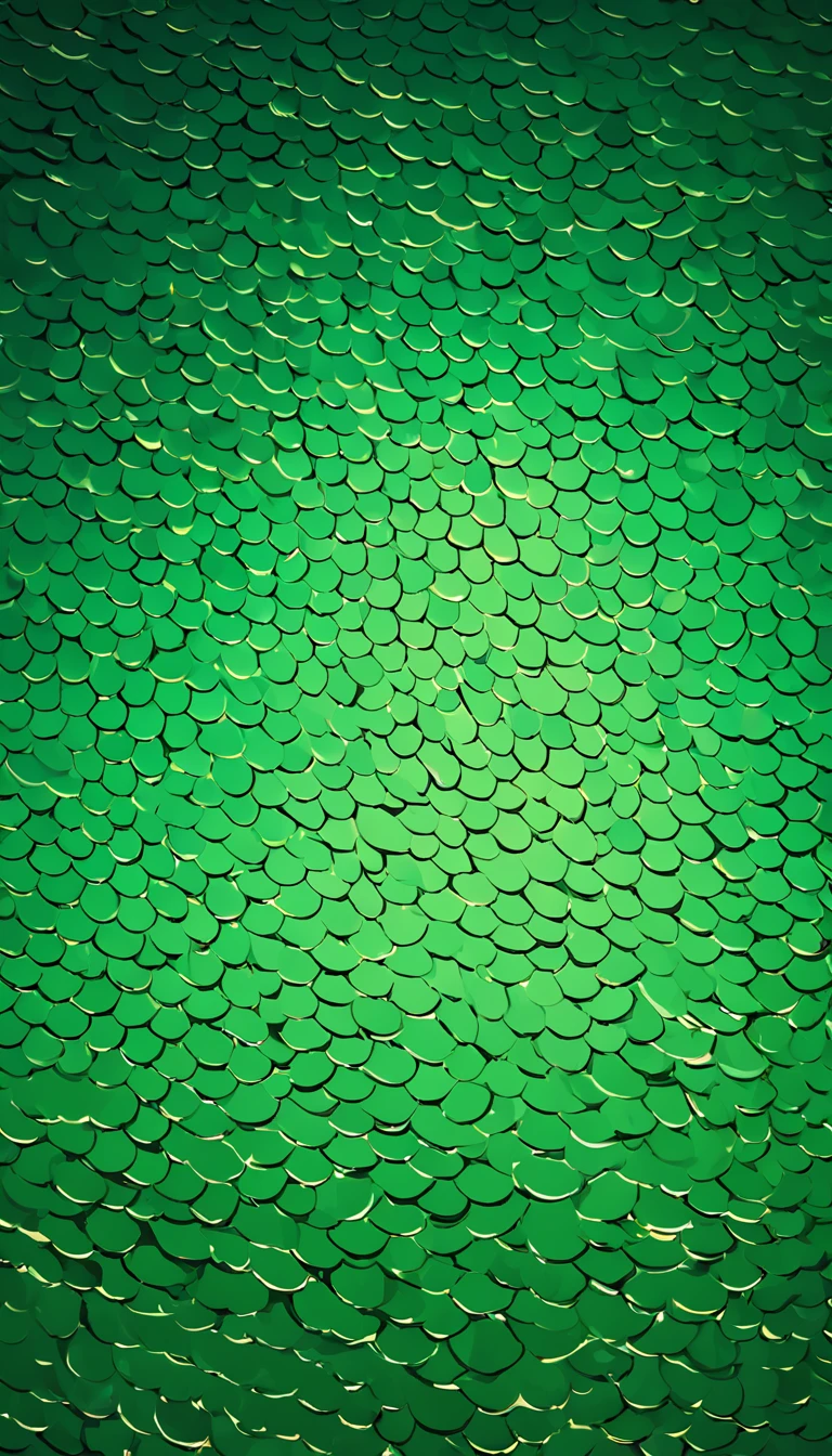 Green gradient fish scale background，the detail，