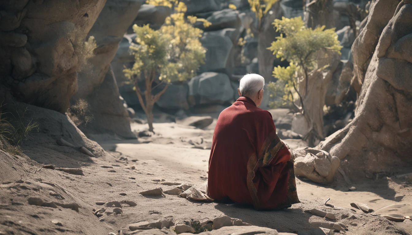 (white hair, old man:1.2, kind , precious knowledge, ancient book, attentive young person, deep in thought, exploring the secrets of cultivation, patient answers, sharing experience and insights, respect and gratitude, ancient and mysterious cultivation world, feeling the power and meaning of cultivation)