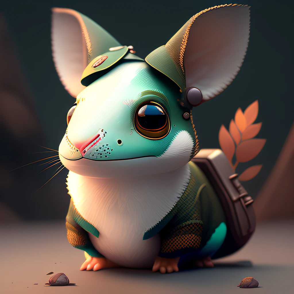 cute portrait (dicuki:1.1) Como uma (Rabbit:0.9), Digital art , Trending ArtStation, 4K, High detail