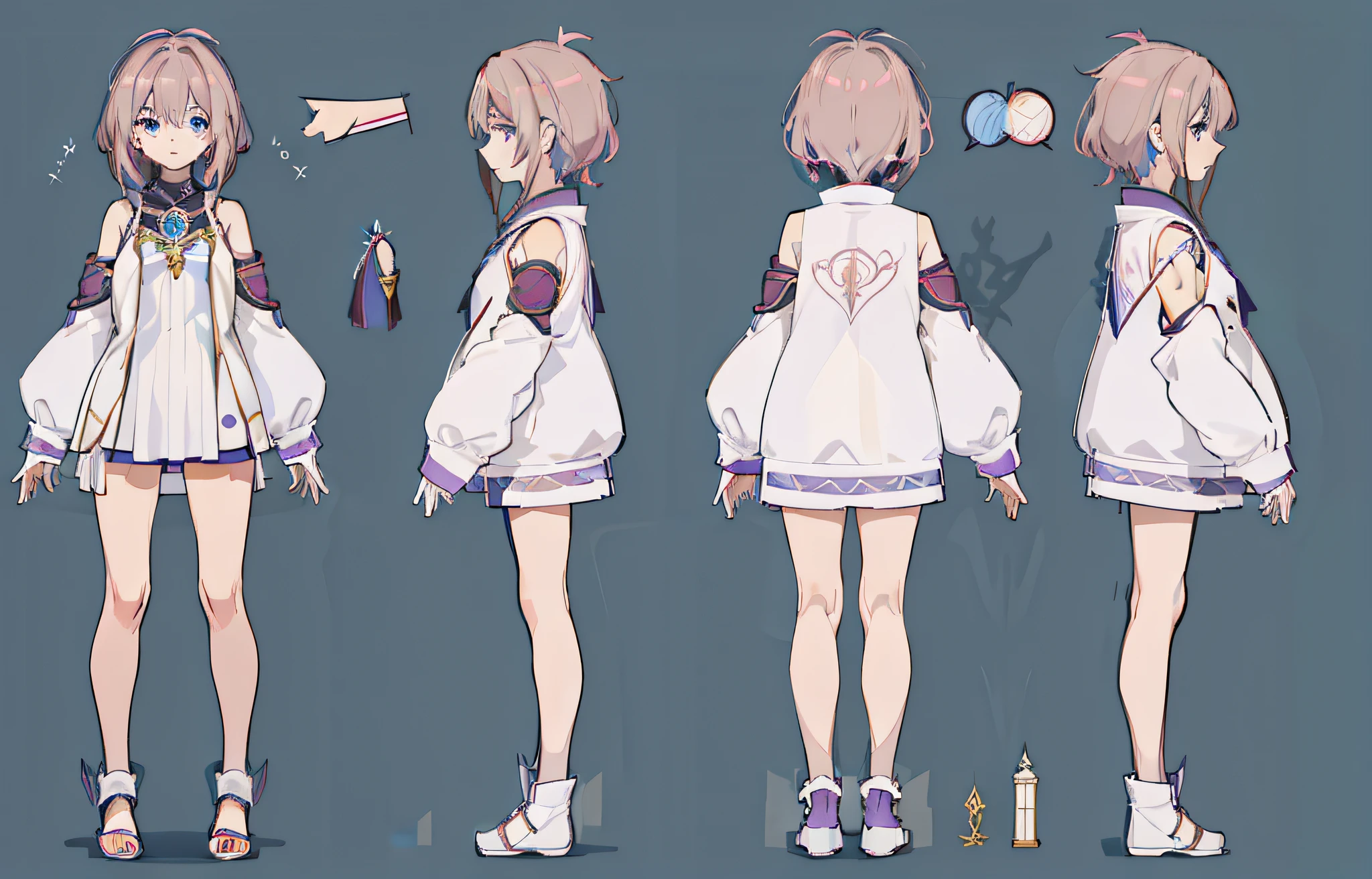 1人, reference sheet, (Fantasy character design, Front, back, Side) Manly, Mage, Magic User, Broad shoulders, Tall, lean athletic build. magical blue eyes, long and dark brown hair, neatly kept. flowing runic robes.