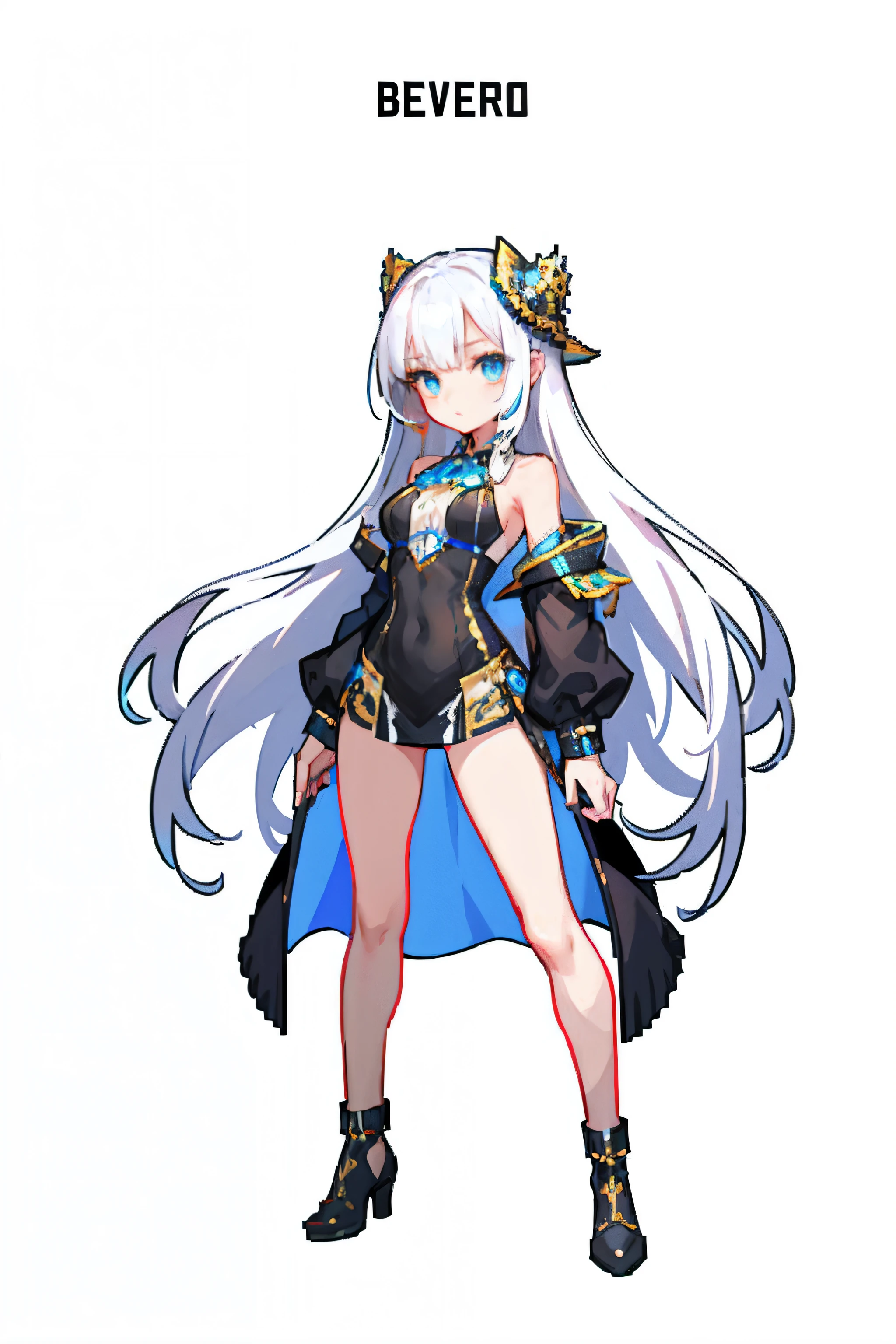 （tmasterpiece，top-quality，best qualityer），long  white hair，pix，pixelart，1girll，full bodyesbian，Extremely revealing clothing，nothing background