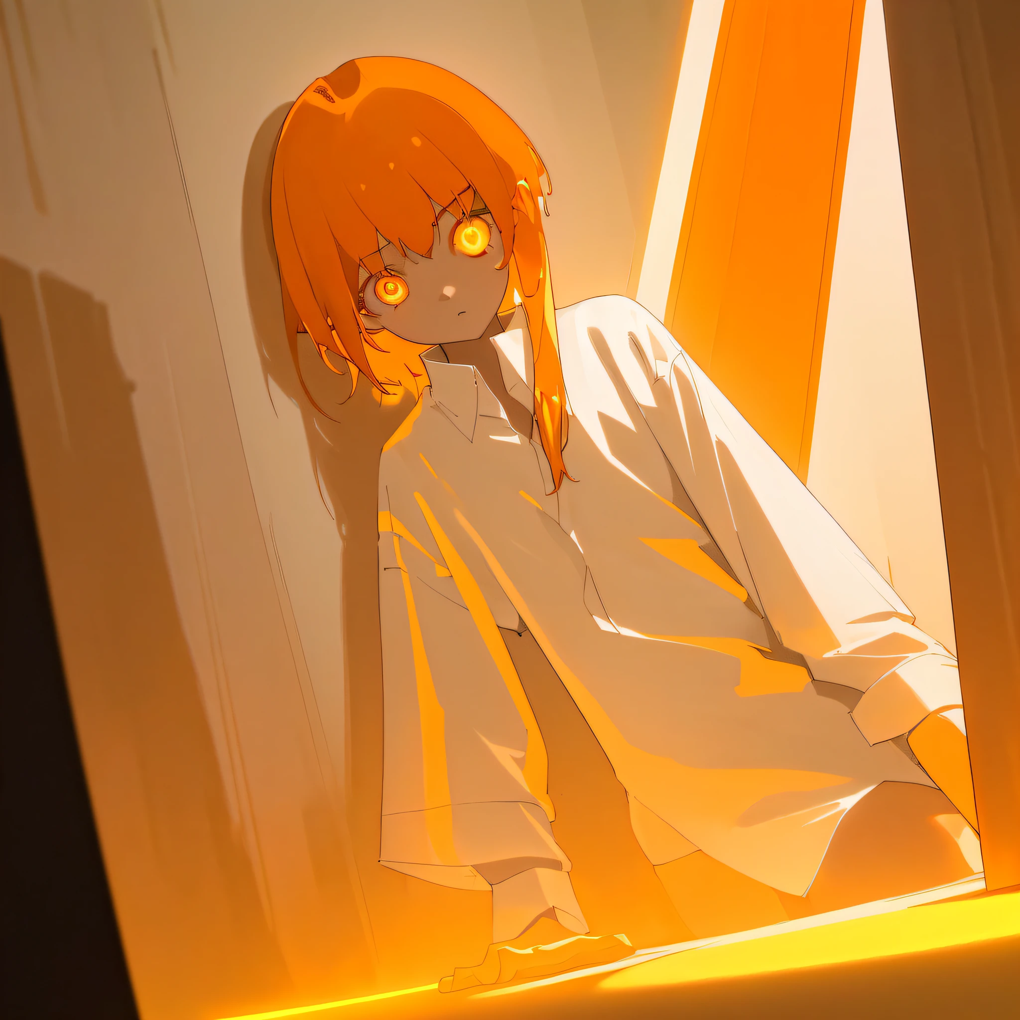 fluorescent orange eyes,