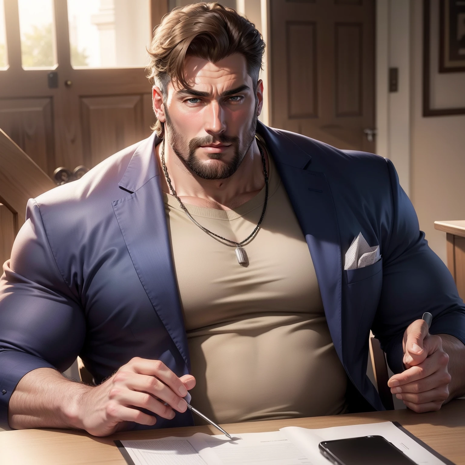 Big uncle handsome guy