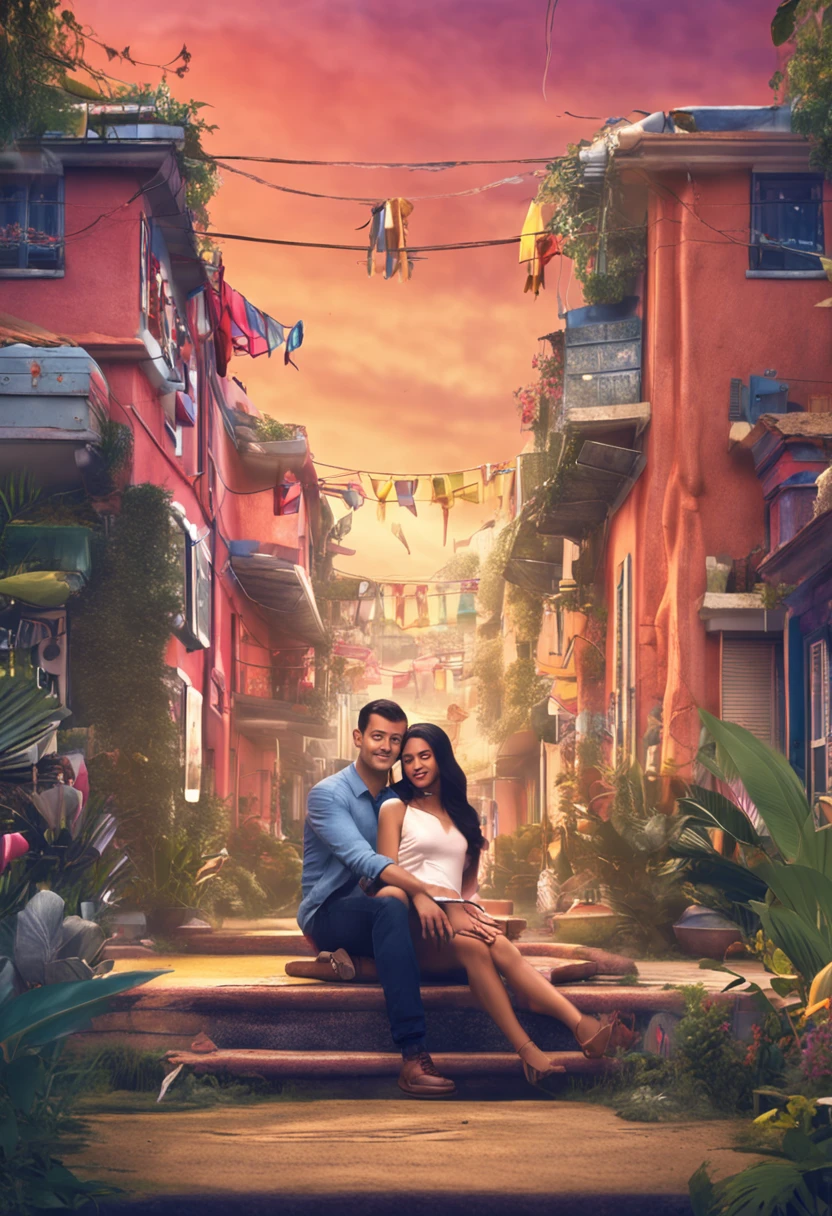 filipina girl sitting on a British man's lap, background is at home