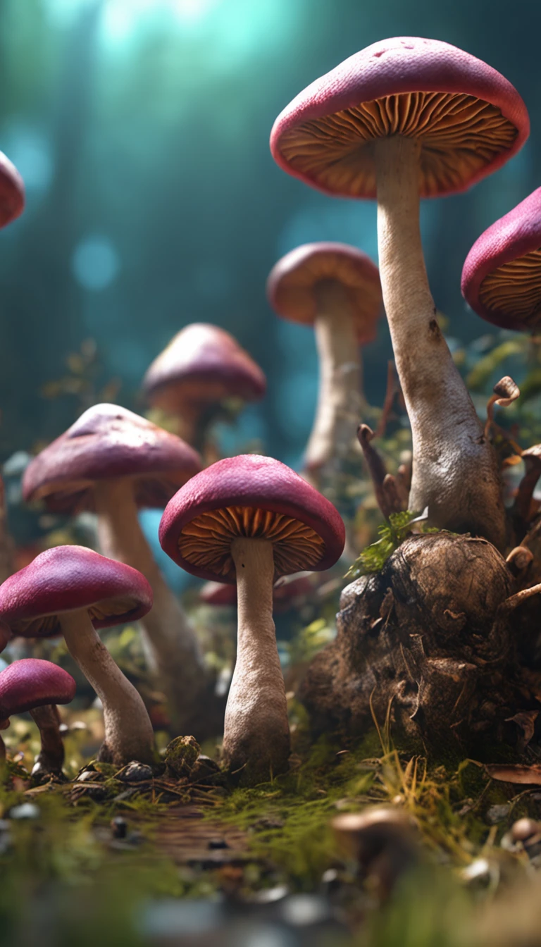 Lots of mushrooms,Realistic movie image of mushrooms, Ultra HD |, Realistic, Vivid colors, highly detailed, Ultra HD drawings, pen and ink, Perfectcomposition, Bonito, A detailed, 复杂, Complex octane rendering trends in Artstation, 8K, Arte conceptual fotorrealista, soft natural volumetric cinematic perfect light