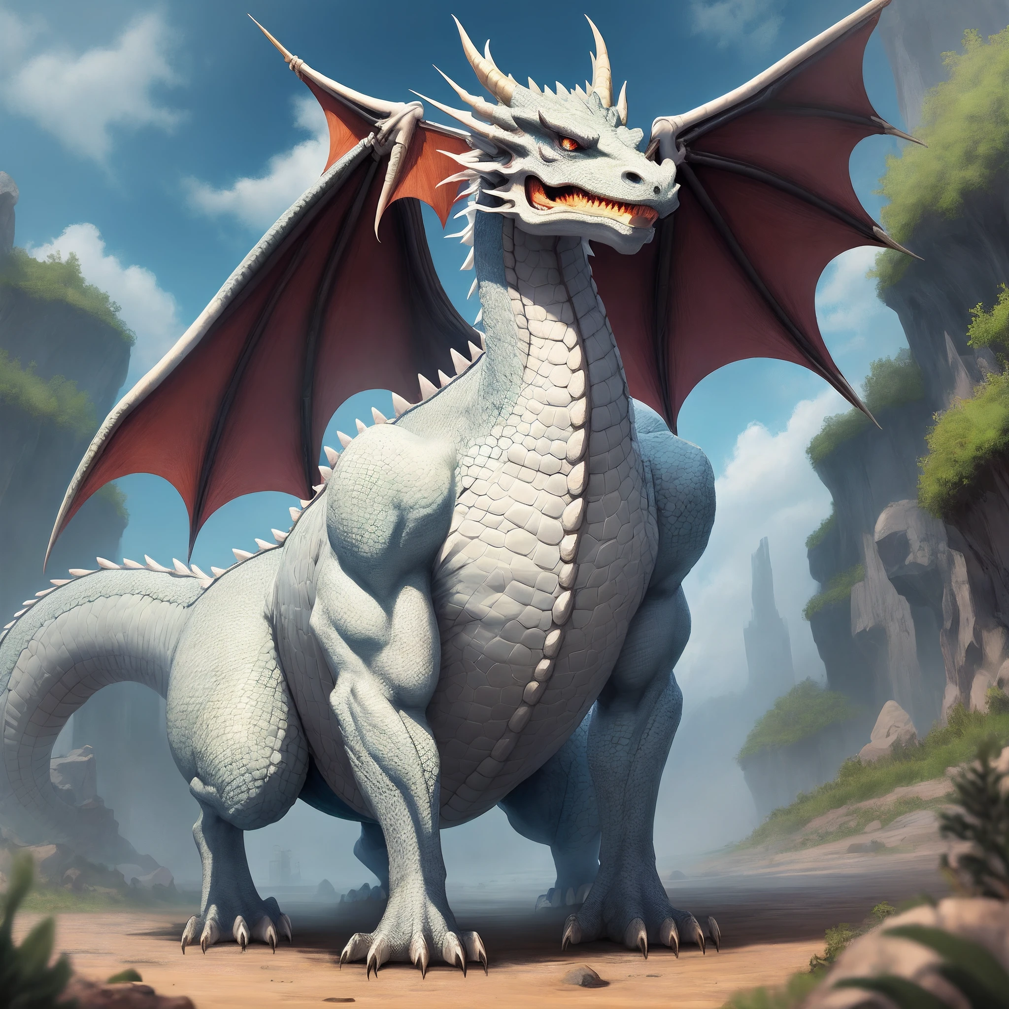 Western dragon white