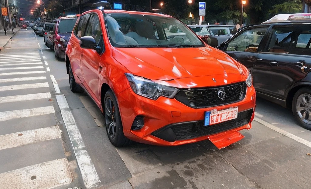 Deixar esse carro vermelho futurista com design atualizado