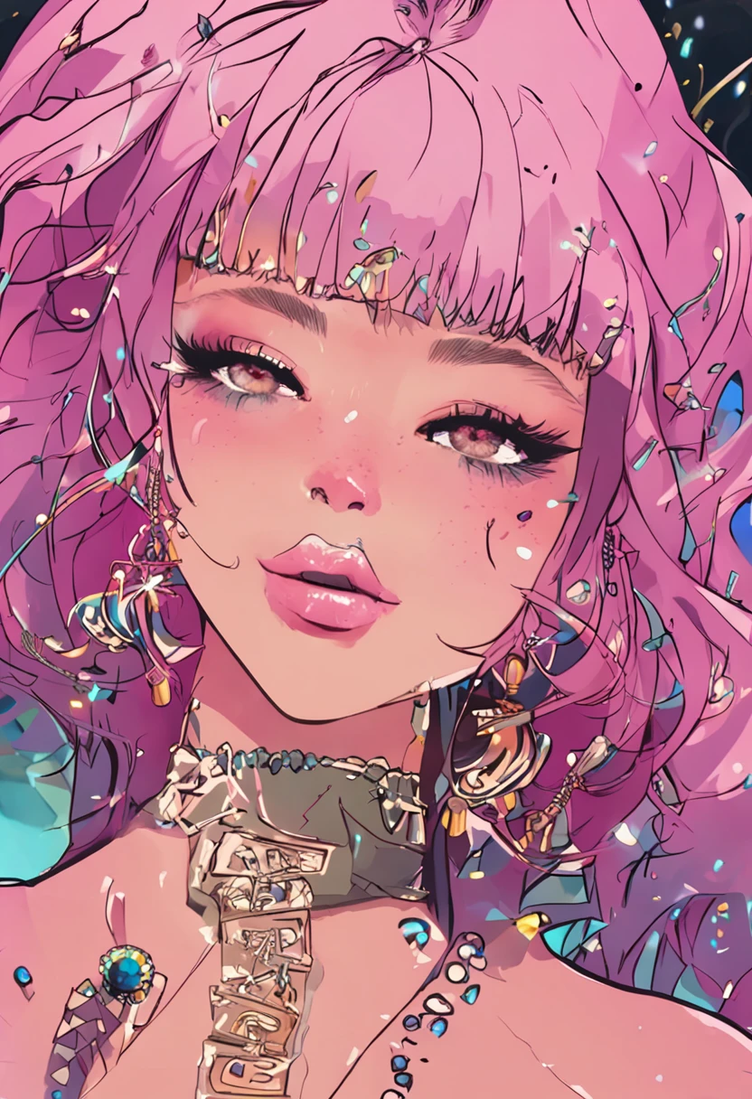 Kizi,whaite hair,Eye glitter,Hosiery,Dazzle