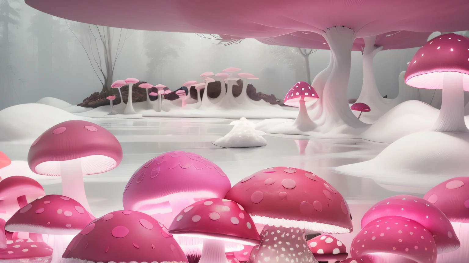 Lago. maquete. Neon dark pink mushroom. maquete. Neon Mushroom. cotton. maquete. neon light. cotton. maquete. dark pink mushroom.